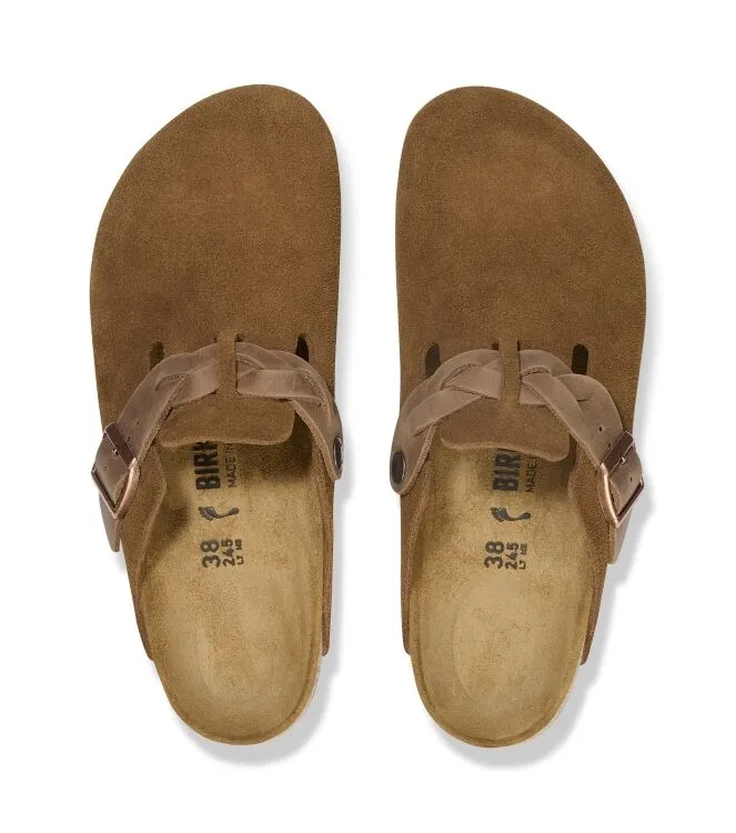Birkenstock Boston Braided mink Slippers