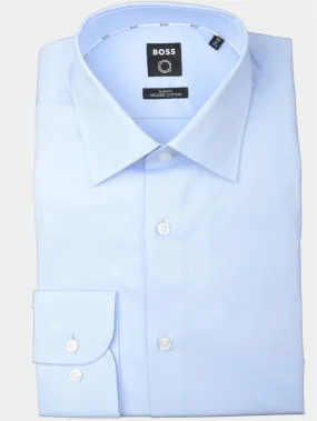 BOSS Black Business hemd lange mouw blauw h-hank-kent-c1-214 10219212 0 50469345/452