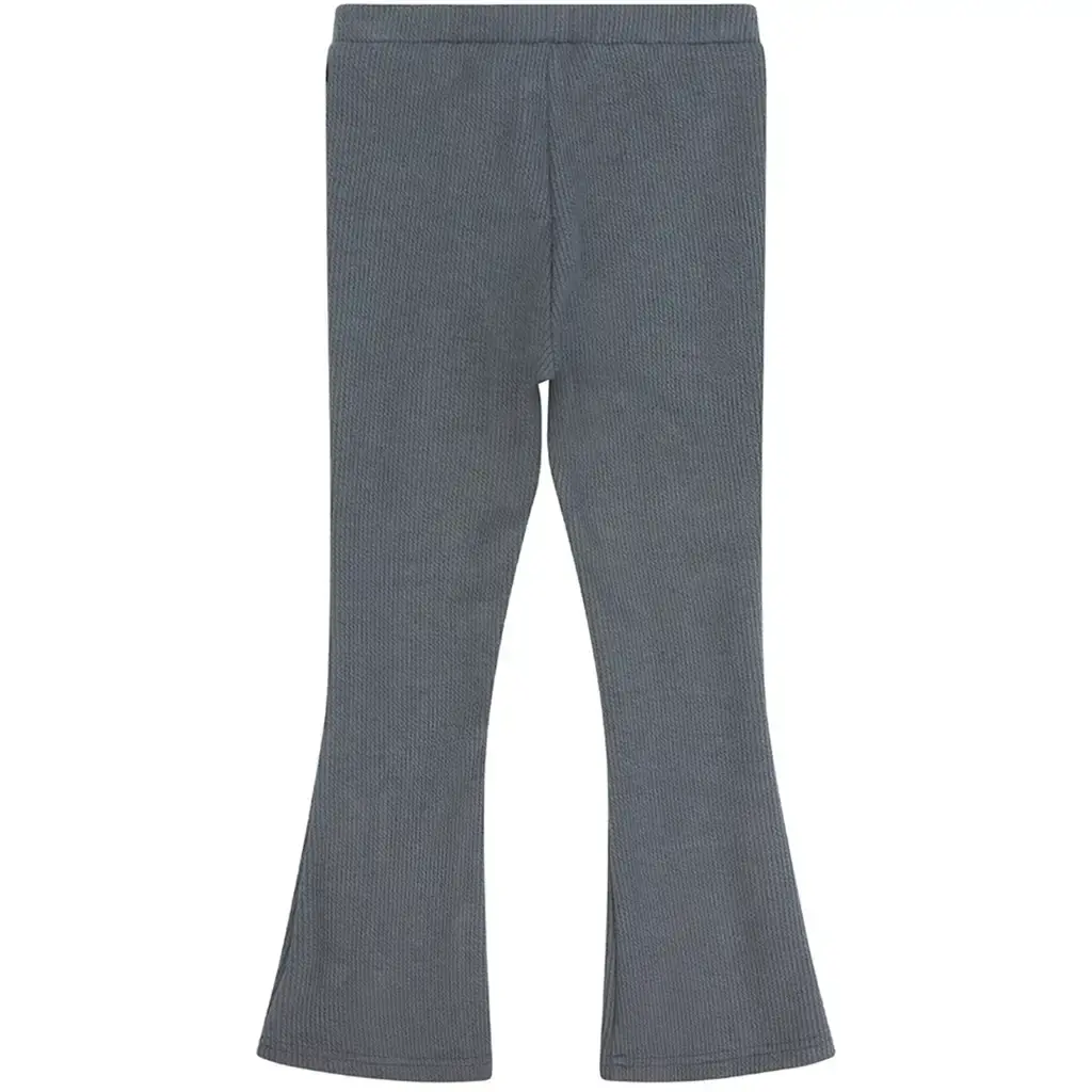 Broek flared split (dusty petrol)