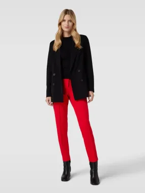 Cambio Stoffen broek met vaste persplooien, model 'ROS' in rood