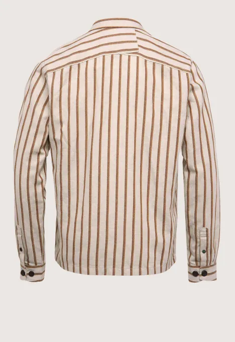 Cast Iron  Cotton Twill Stripe Overshirt CSI2204231
