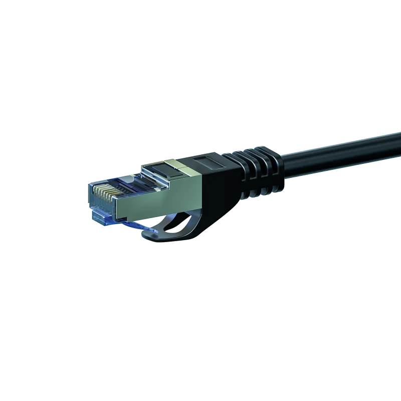 CAT6a S/FTP (PIMF) patchkabel 10m zwart