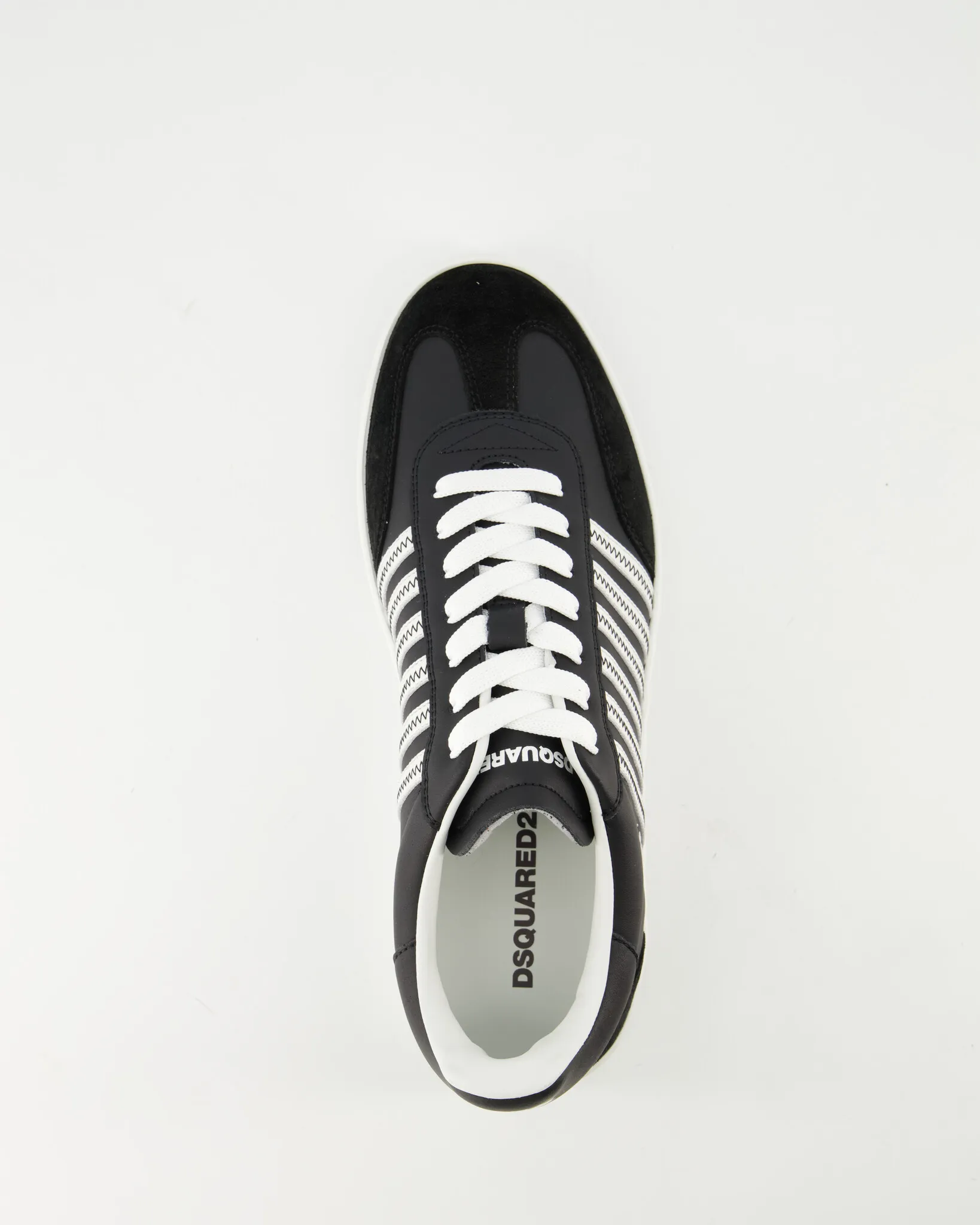 DSQUARED2 BOXER LACEUP LOW TOP SNEAKERS ZWART