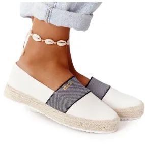 Espadrilles op een gevlochten zool Big Star HH274480 Wit
