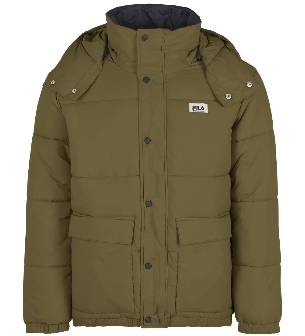 FILA GEVOERDE JAS  TIREBOLU  OVERSIZE  VERBRAND OLIVE