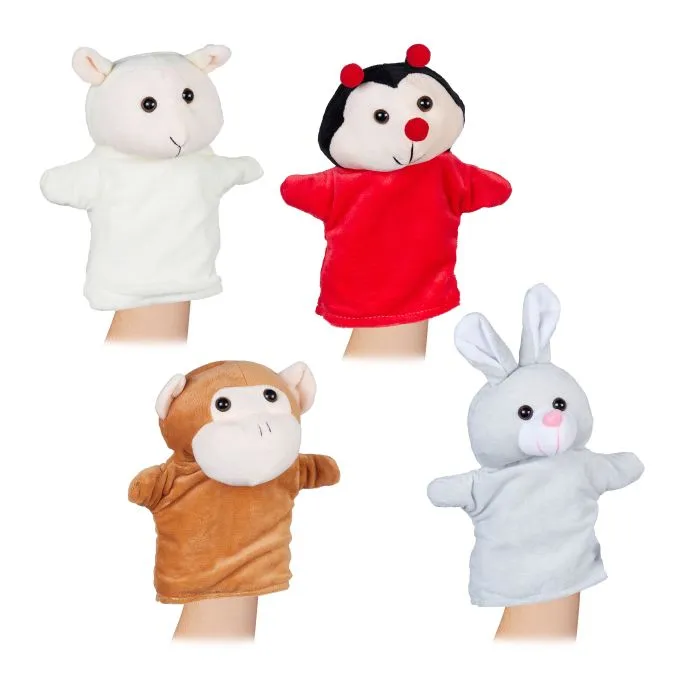 Handpoppen voor kinderen set van 4