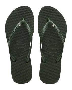 Havaianas Slim Crystal Sw II 0458 Olive Green