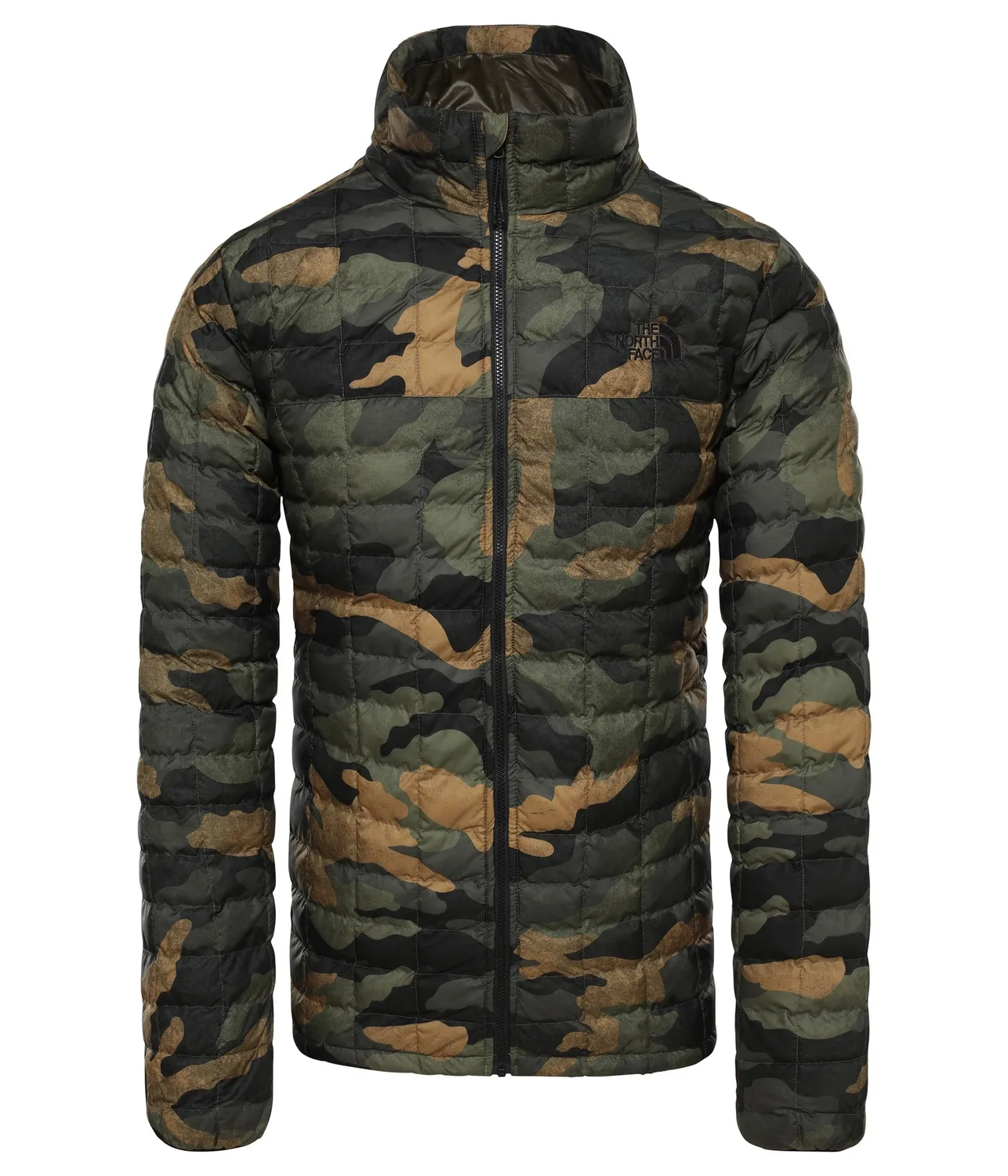 Jas The North Face Men Thermoball Eco Jacket Burnt Olive Green Waxed Camo Print
