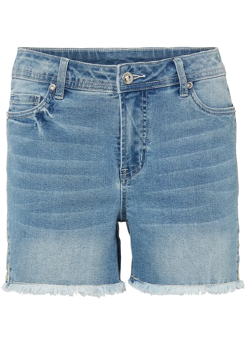 Jeans short met borduursel   