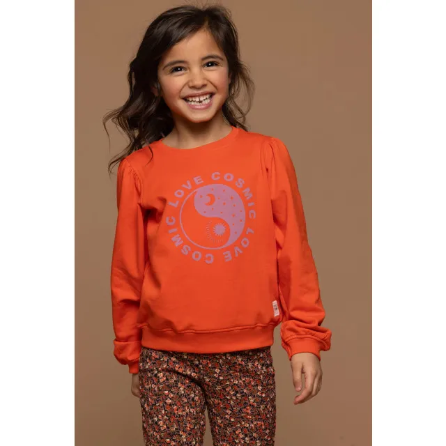 Looxs Revolution Sweater fluo orange voor meisjes in de kleur