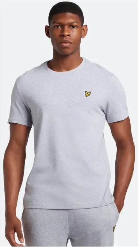 LYLE & SCOTT GEMêLEERD REGULAR FIT TSHIRT LIGHT GREY MARL