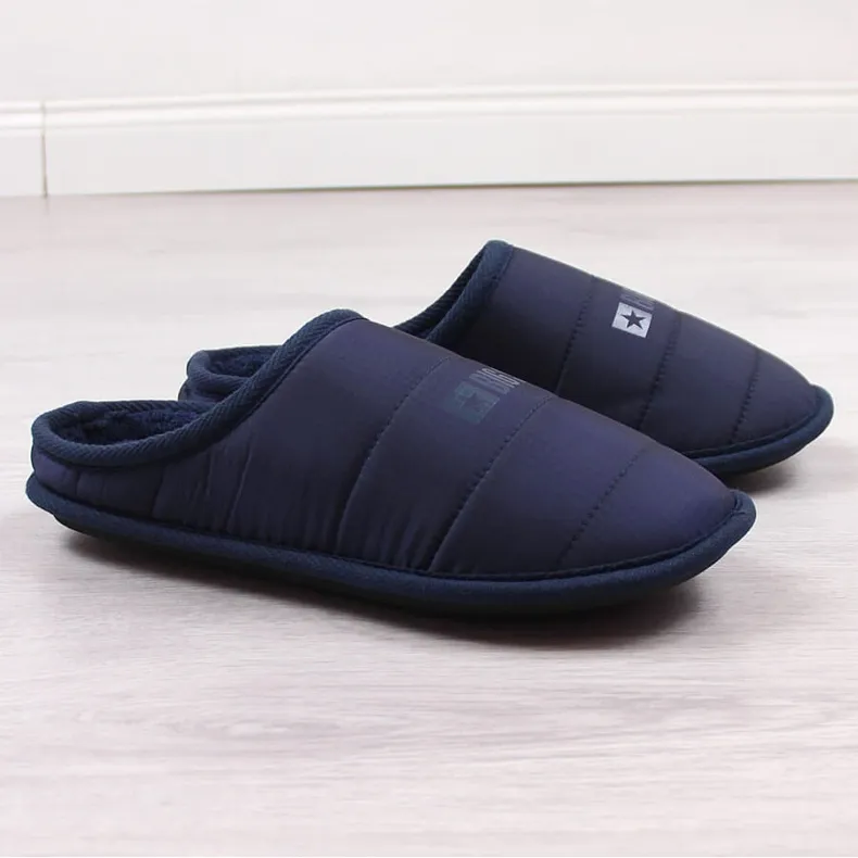 Marineblauwe Big Star geïsoleerde pantoffels KK274601