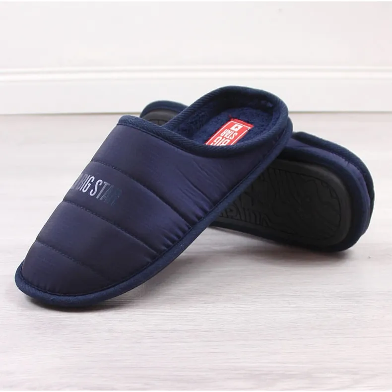Marineblauwe Big Star geïsoleerde pantoffels KK274601