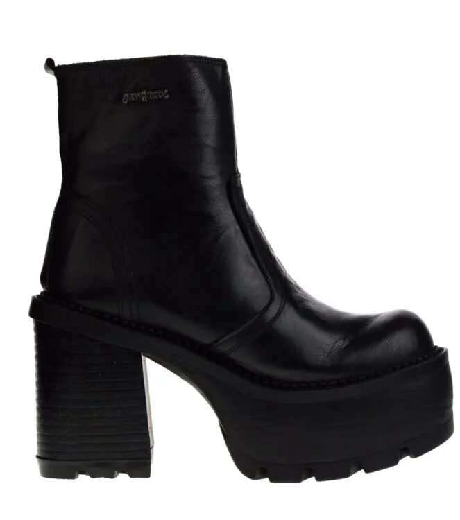 NEW ROCK MSEVE43C1 HALFHOGE VETERSCHOENEN ZWART