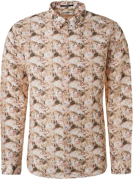 No Excess  Linnen Overhemd Bloemenprint Multicolour