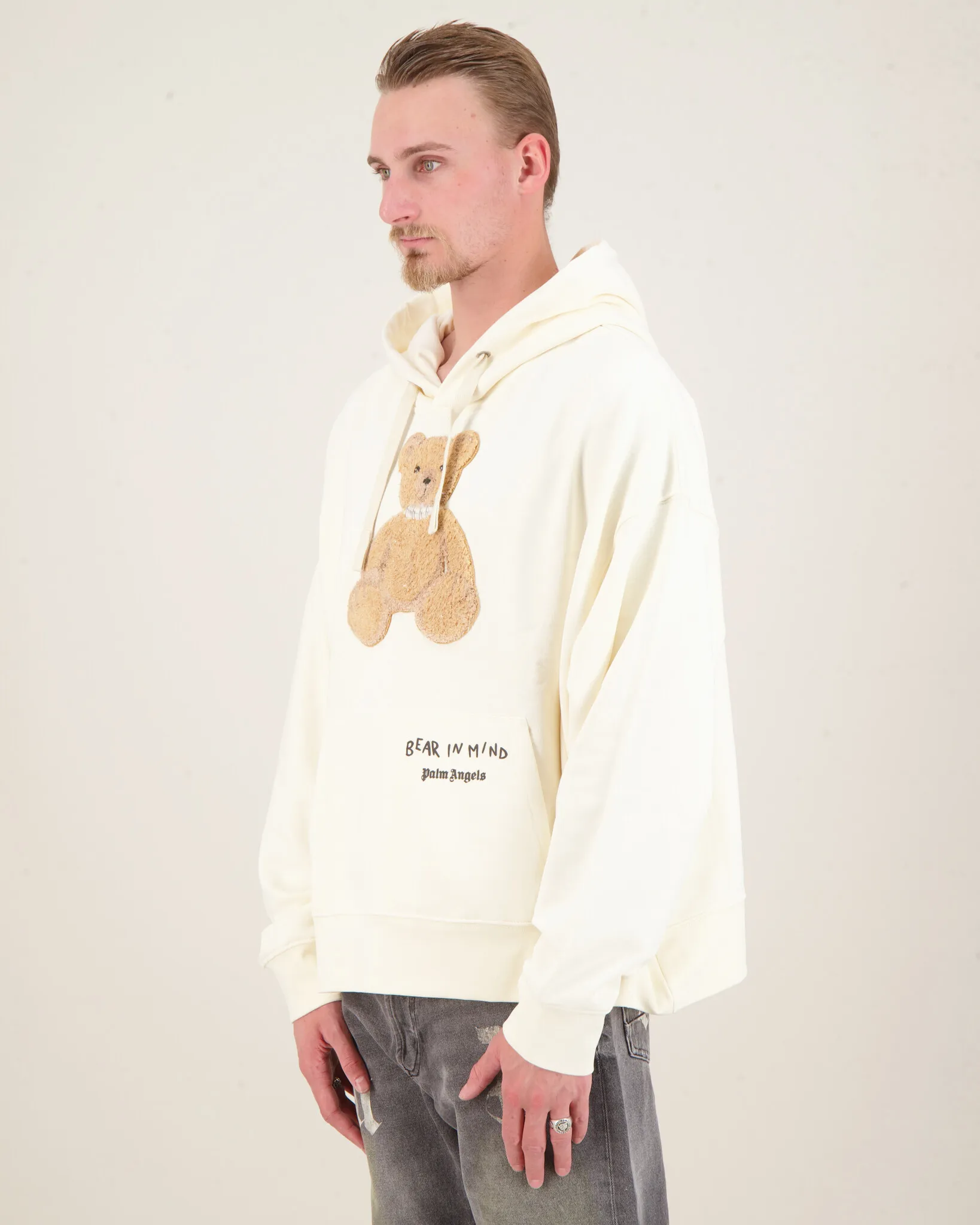 Palm Angels Bear In Mind Hoodie Offwhite
