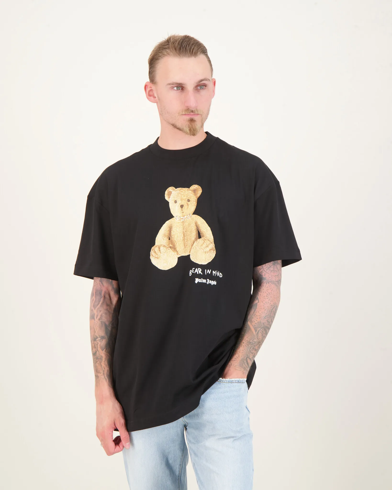 PALM ANGELS BEAR IN MIND TSHIRT ZWART