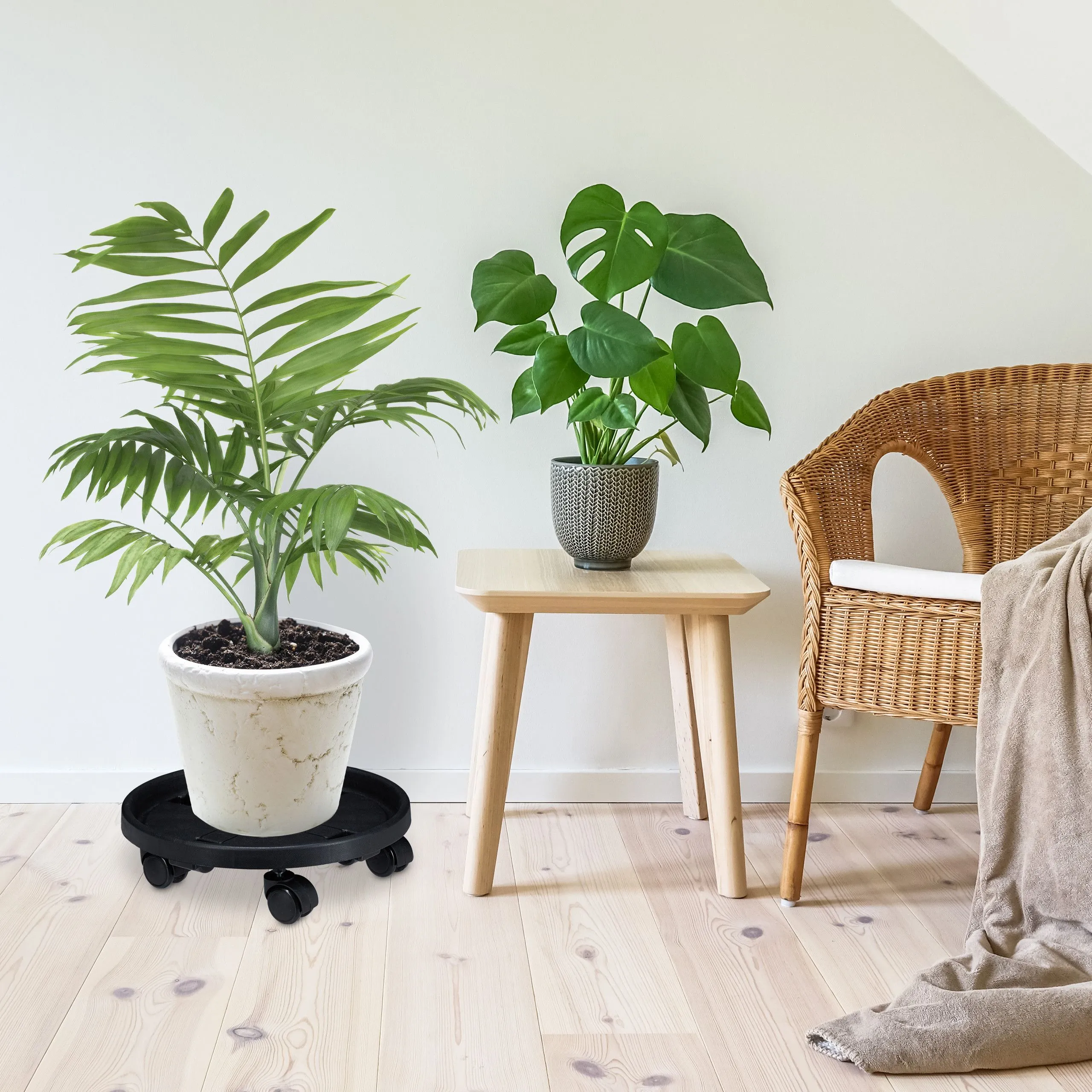Plantentrolley met wieltjes 2 stuks