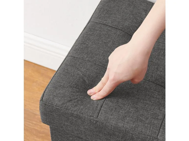 POEF  OPVOUWBAAR  ZONDER POTEN  STOF  38 CM  DONKERGRIJS