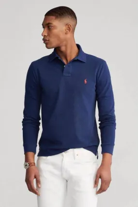 Polo Ralph Lauren Polo Shirt Lange Mouw POLO AJUSTE DROIT EN COTON BASIC MESH LOGO PONY PLAYER