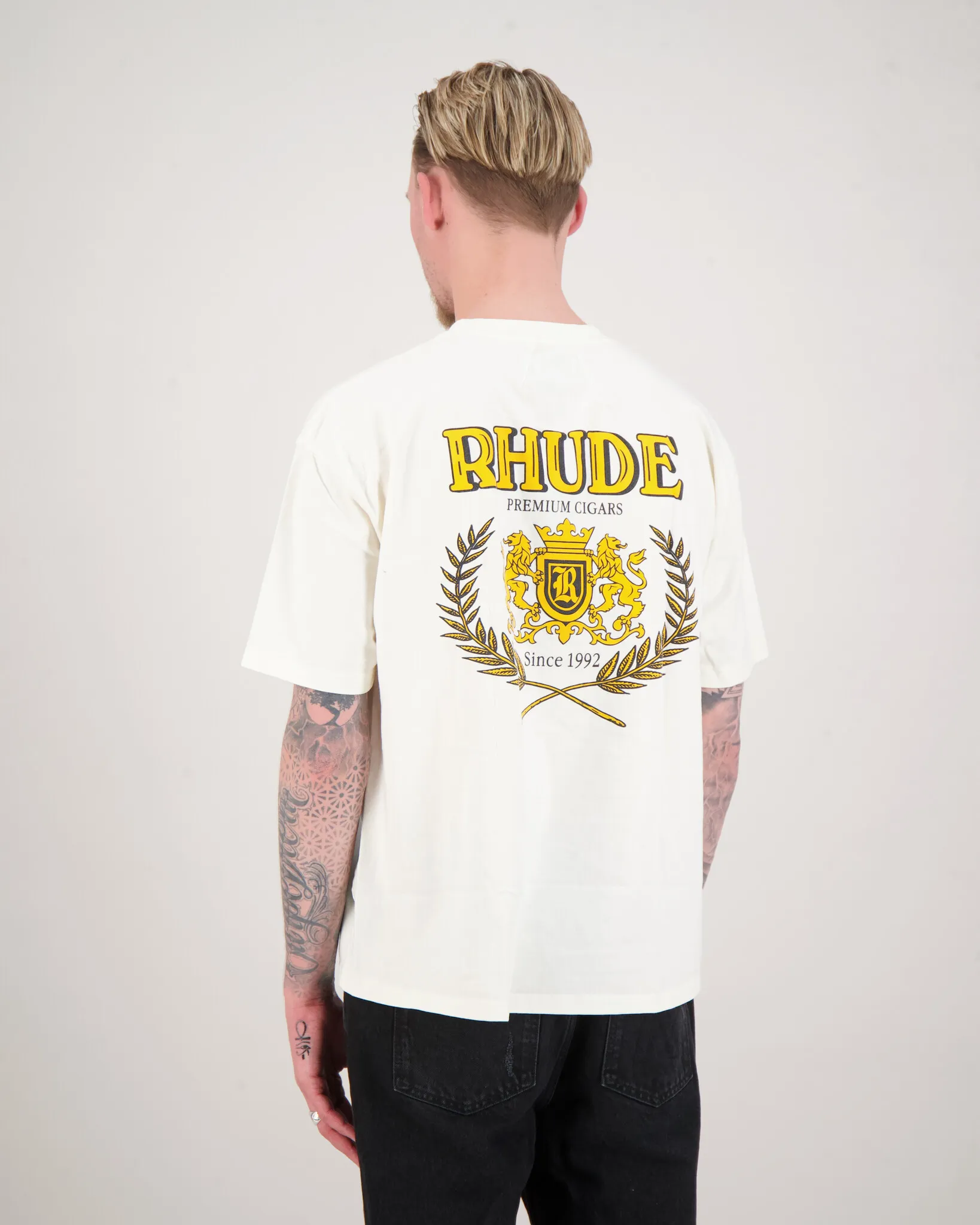 RHUDE CRESTA CIGAR TSHIRT WIT