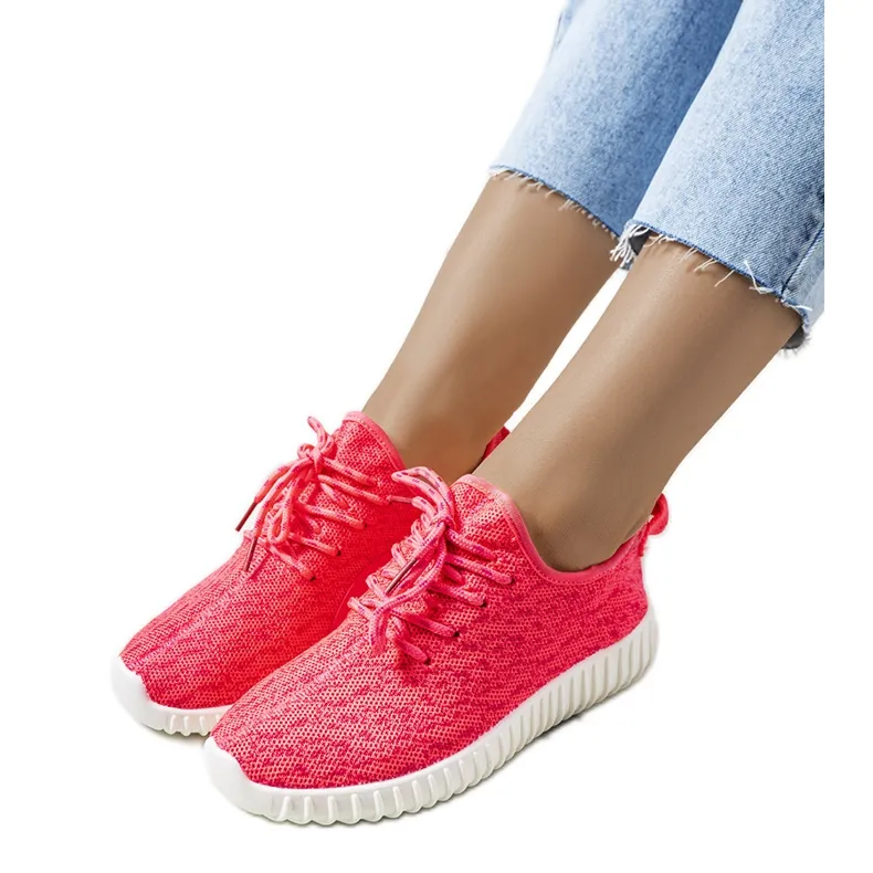 Roze neon sneakers van Mulder