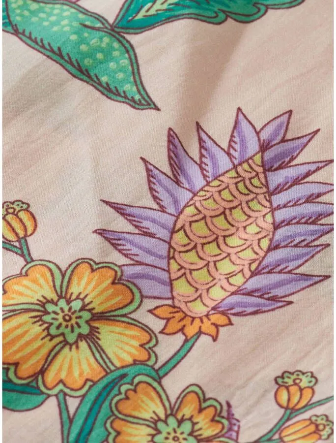 Scotch & Soda top met all over print en ruches roze Meisjes Modal (duurzaam materiaal) Ronde hals 116