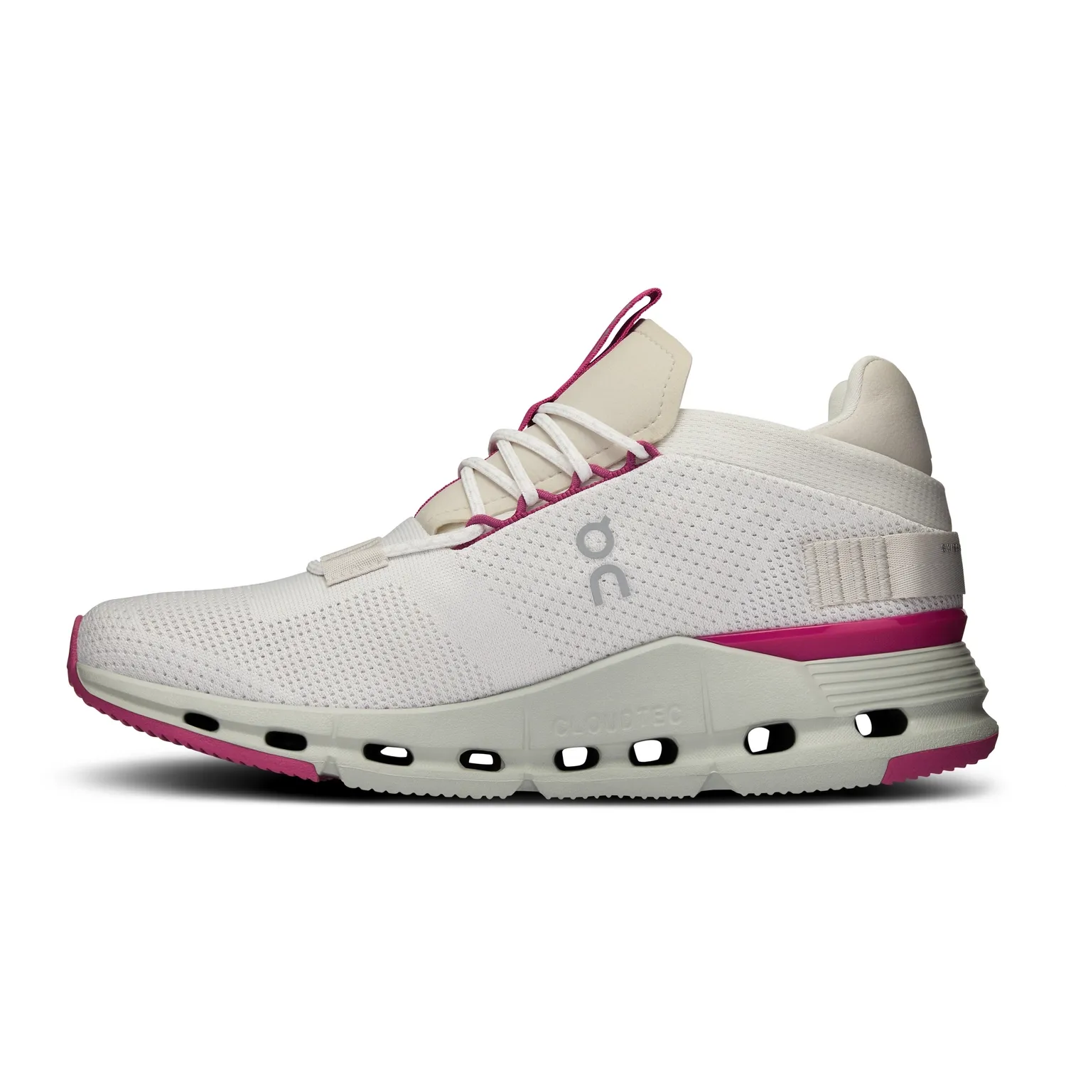 Sneaker On Running Women Cloudnova Undyed White Carnation