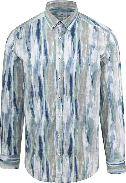 State of Art  Overhemd Print Blauw