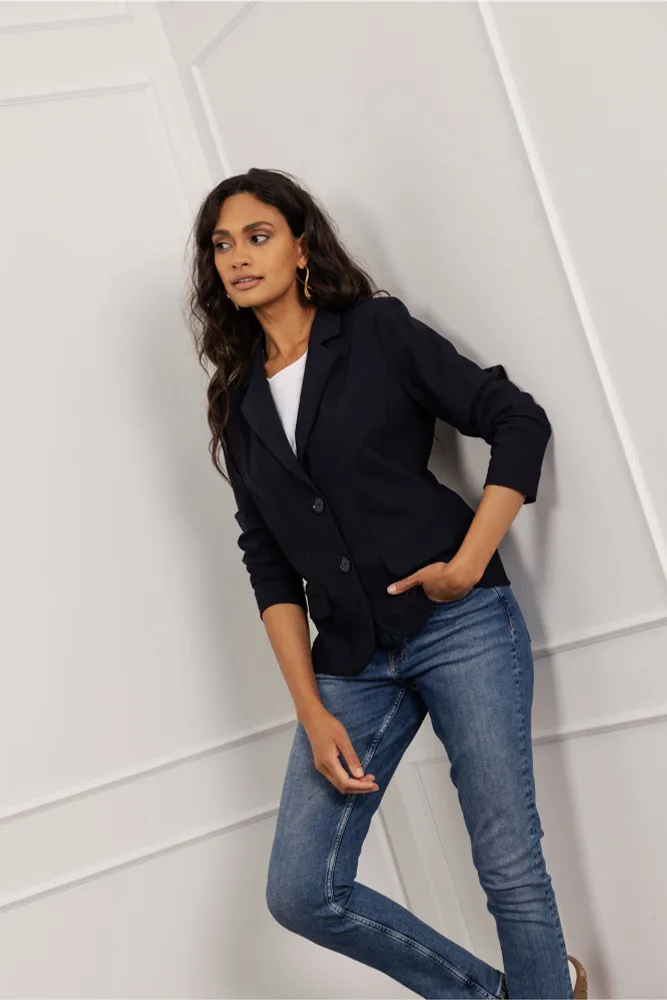  Studio Anneloes Bright Bonded Blazer 94780 Blauw KL