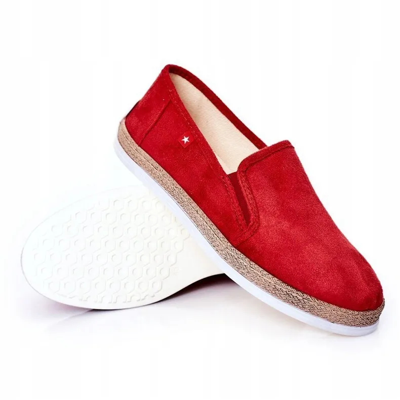 Suède Espadrilles Heren Big Star HH176007 Rood