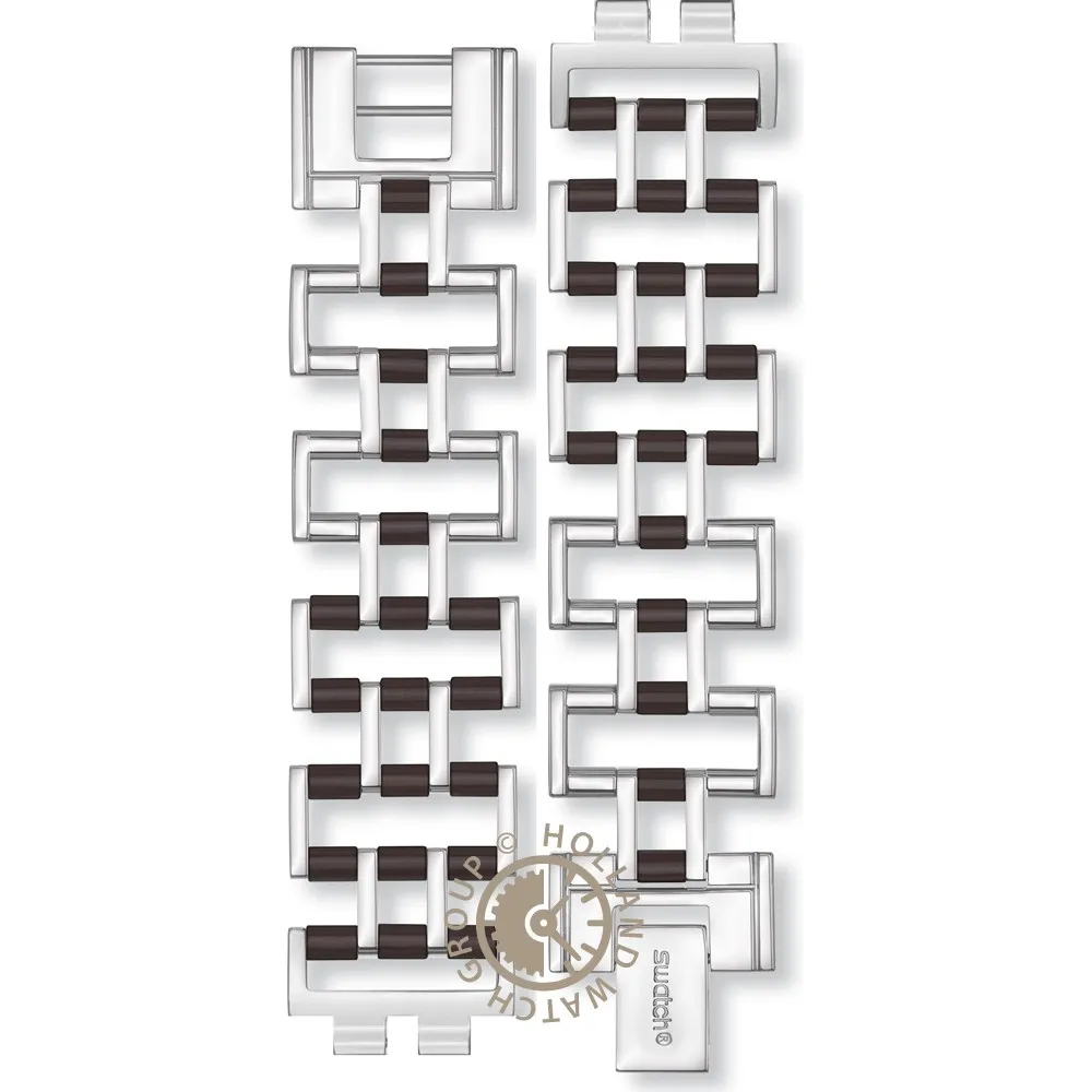SWATCH PLASTIC  SQUARE SUB 18MM ASUBK132G SUBK132G ORGANIC CHAIN HORLOGEBAND
