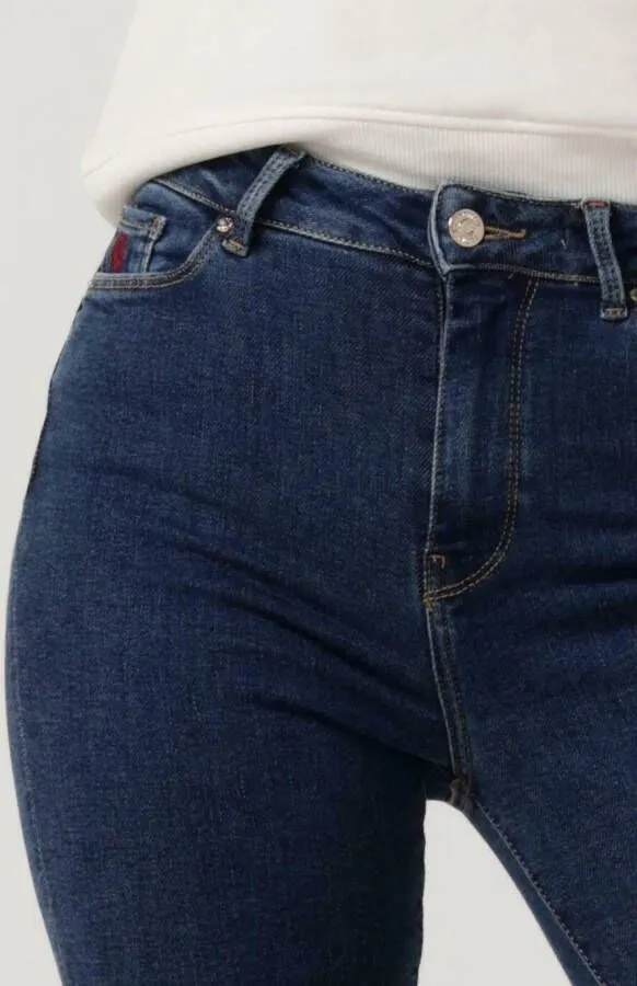 TOMMY HILFIGER 5POCKETSJEANS TH FLEX HARLEM U SKINNY HW EDEN MET LOGOBORDUURSEL OP DE ACHTERZAK