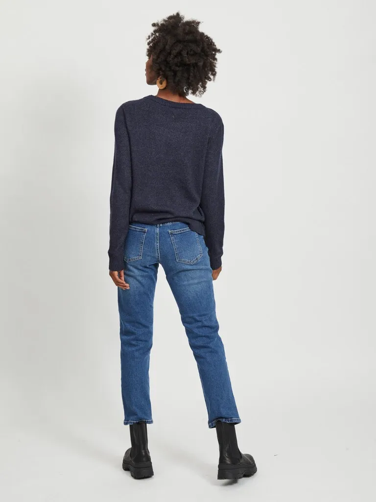 VILA VIRIL ONECK L/S  KNIT TOP –