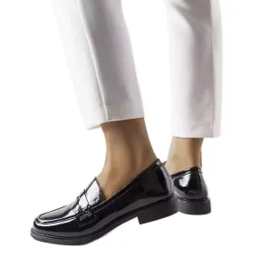 Zwart gelakte loafers van Gioia