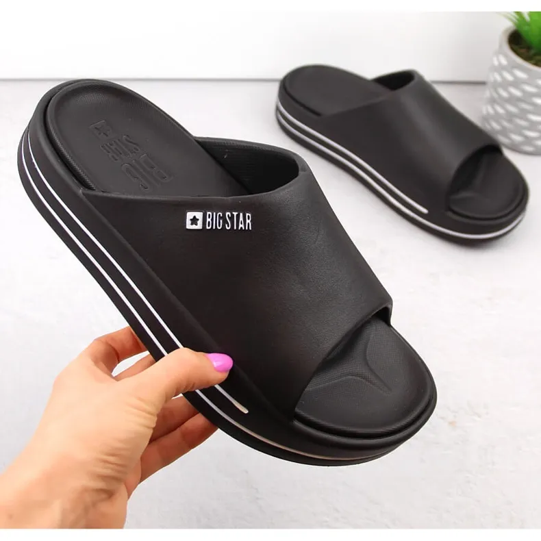 Zwarte platformslippers Big Star NN274A037 voor dames